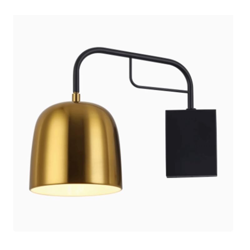 Luminaire mural cylindrique doré en fer d'art au design haut de gamme