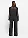 ANRABESS Womens 2 Piece Outfits 2025 Fall Crochet Knit Half Zip Sweater Top Wide Leg Pant Travel Matching Sets Lounge Clothes Black Medium