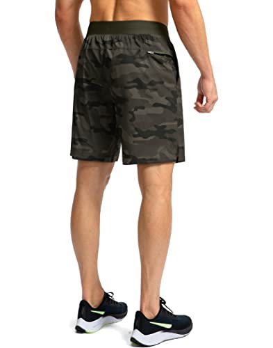 Image of Soothfeel Men's Running Shorts with Zipper Pockets 9 inch / 7 inch / 5 inch Quick Dry Eight Basketball Gym Workout Athletic Shorts