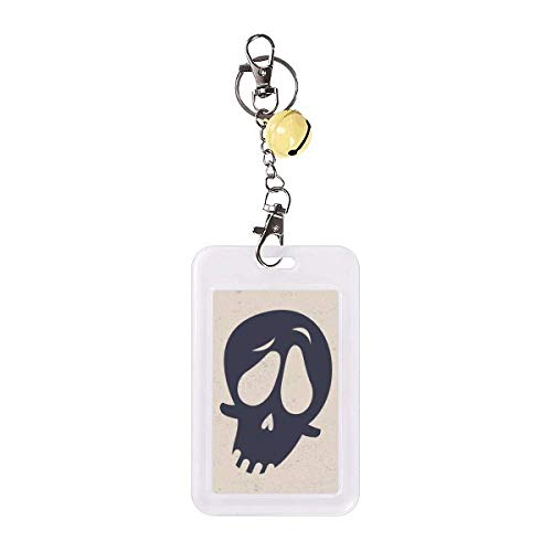 Manchon de protection carte de crédit Halloween crâne torsadé et badge