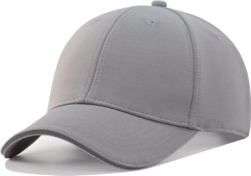 Image of TSSGBL Men's Plain Baseball Hat - OSFM & XXL Big Head Fit,Adjustable Structured Ball Cap with Reflective Sandwich Brim