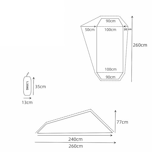 Carpa ultraligera para 1 persona mewmewcat miniatura 6