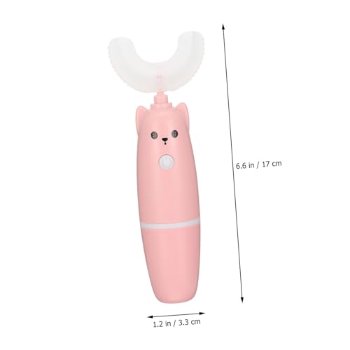 minkissy 1 Set Zahnbürste Kinderzahnbürste Vollautomatische Mundpflege U Förmige Elektrische Haushalts Rosa – Bild 4