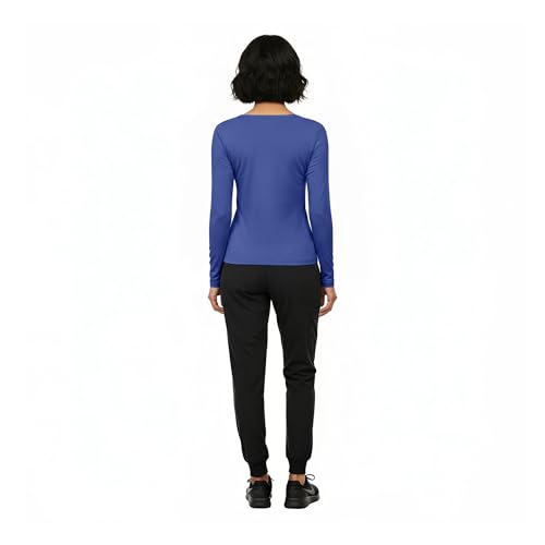 Image of Natural Uniforms Women's Long Sleeve Underscrub T-Shirt - Cotton Blend Scrub Base Layer for Nurses & Medical Professionals