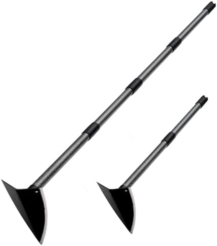 DAKEPOLE Gartenhacke mit Langem Stiel 190 cm, Wiedehopfhacke Spitzhacke Unkrauthacke für Schwere Gartenarbeiten Robuste Gartenwerkzeug zum Jäten, Graben, Lockern, Kantenziehen
