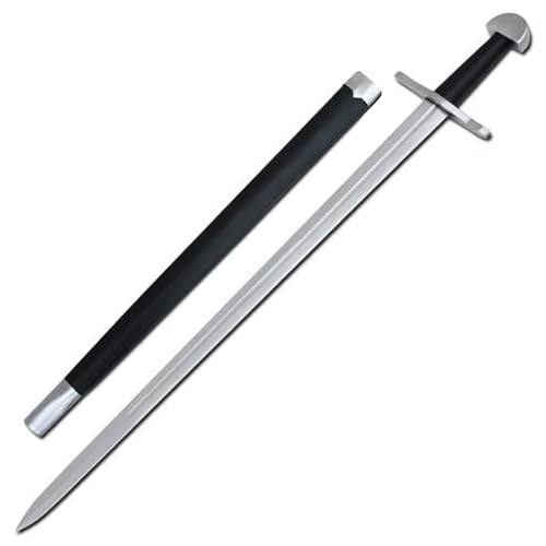 Armory Replicas™ Authentic Viking Longsword – High Carbon Steel Movies Sword with Full Tang, Leather Wrapped Scabbard, Battle Ready