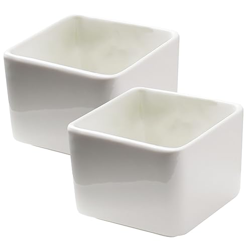 Holibanna Ciotole Per Salse in Ceramica Ondulata Antiscivolo, Piccolo Piatto Antipasto 180 Ml, Set 2 Pezzi Per Cucina, Ristoranti e Barbecue Famiglia