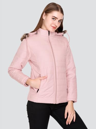 Image of RARE TIMES Women's Stylish Solid Full Sleeves Jacket | Winter Wear Quilted Jacket for Travelling | Regulaer Fit Puffer Jacket For Women