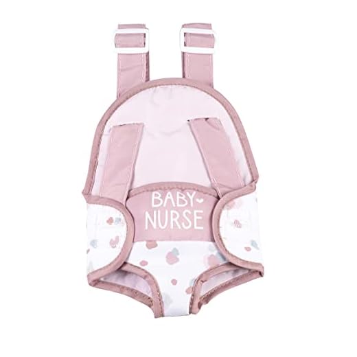Smoby - Baby Nurse - Porte Bébé - pour Poupons et Poupées Jusqu'à 42 cms - 2 Lanières Réglables - A Partir de 3 Ans
