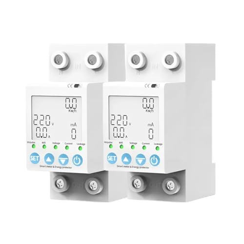 Disjoncteur intelligent contre la surconsommation avec compteur LCD 2P - 3