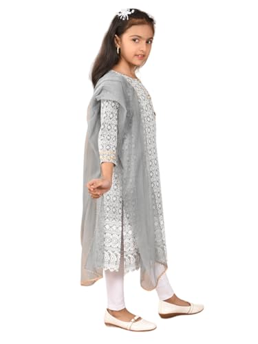 Image of Girls Cotton Kurti Set with Dupatta, Kids