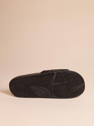 Image of WROGN Men's Anti-slip Sliders | Lightweight EVA Sole | | Gold HD Print
