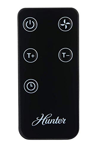 Hunter 750W Wall Mount Space Heater With Remote Control-12 Hour Timer, Two Heat Settings, Digital Display, Adjustable Thermostat, White #TOP4