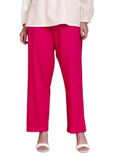 Image of TWIN BIRDS Women Viscose Kurti Pants | Straight Fit Ethnic Daily Trousers