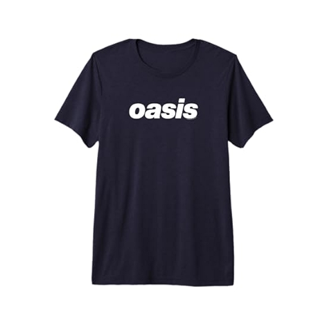 Oasis – White Logo On Navy Premium Tri-blend T-Shirt