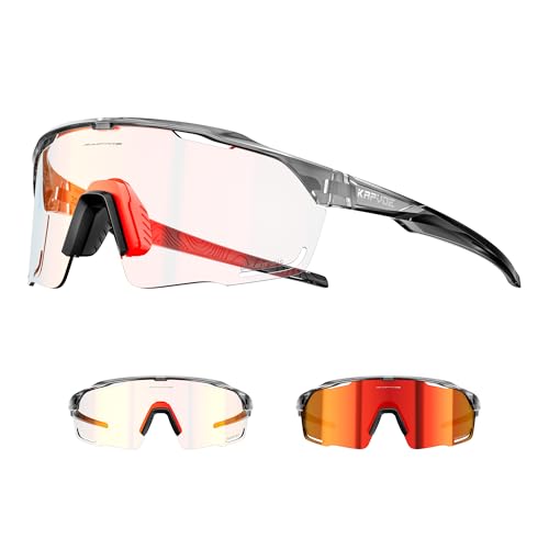 KAPVOE Photochromic Cycling Glasses Men Women Clear Mountain Bike Sunglasses Sports Sunglasses MTB Biking Baseball K91
