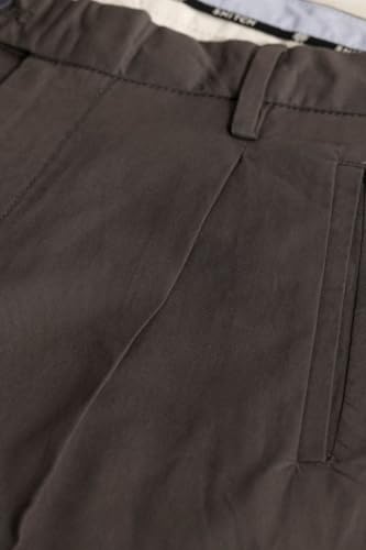 Image of SNITCH Dark Brown Slim Fit Cotton Trousers