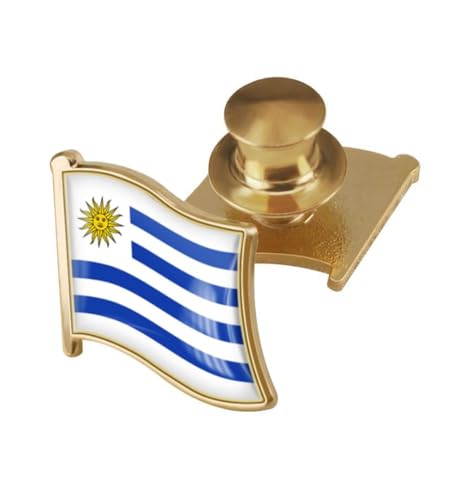 Image of vmcoatdu Country Flag Backs Locking Pin Keepers Locking Clasp Pin Badge International Travel Brooch Metal Alloy Souvenir Pin 0.75x0.7 Inch Small Pin