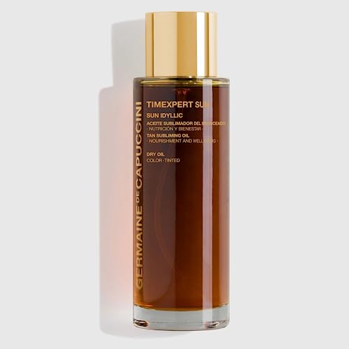 GERMAINE DE CAPUCCINI - GOLDEN CARESSE | Sun Idyllic Aceite Sublimador Del Bronceado - Aceite bronceador - Aceite After Sun bronceador - Reconforta y protege la piel tras la exposición solar - 100ml