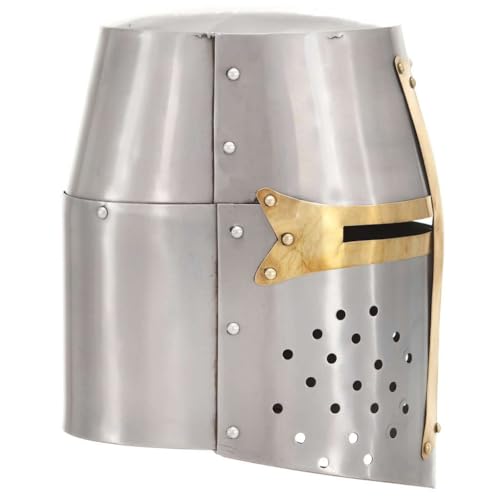 Casque de chevalier médiéval en acier, cadeau idéal pour GN
