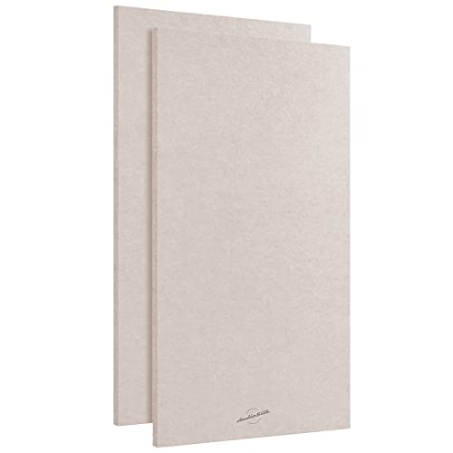 AudioSilk Paneles Acústicos, Paquete de 2, Grande, 116 x 58cm, Natural