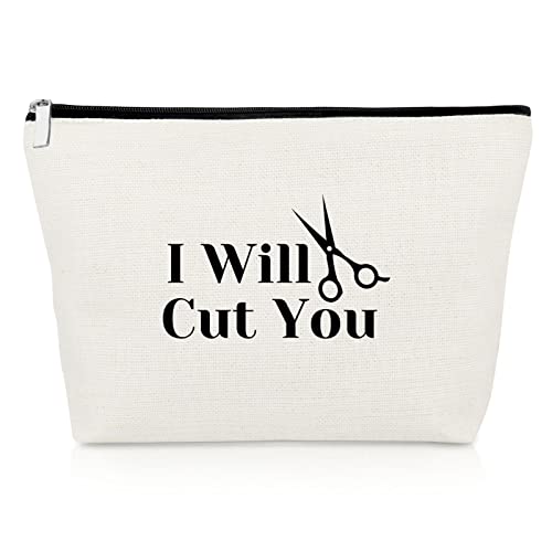 Hairdresser Gift for Women Hair Stylist Gift Makeup Bag Funny Birthday Present for Hair Dresser Stylists Barber Hairstylist Cosmetic Bag Appreciation Present Cosmetology Graduate Cosmetic Pouch