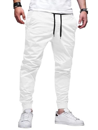HOTake Men's Joggers Casual Lightweight Elastic Waist Drawstring Hiking Chino Pants Men