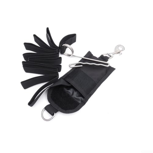 Jon Line 200 cm para buceo con Deco, compatible con gancho Garvin, gancho giratorio y anillo en D, utilizado para gestionar líneas de anclaje abarrotadas