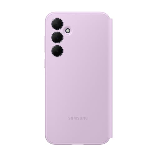 SAMSUNG Galaxy A35 5G S-View Wallet Phone Case, Protective with Closed Cover Screen Display, Finger Tap Control, Slim Design, Card Holder Pocket, US Version, EF-ZA356CVEGUS, Lavender