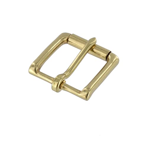 B6231 1" Natural Brass, Roller Heel Bar Buckle, Solid Brass-Ll #TOP2