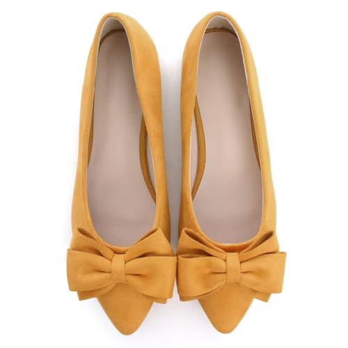 Image of TN TANGNEST Women Fashion Bowknot Flats Comfort Pointed Toe Dress Shoes