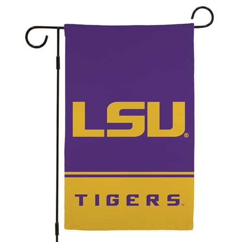 LSU Tigers Printed Double-Sided Garden Flag 12 x 18 - NCAA Licensed - Indoor and Outdoor - Hanging Graduation Decoration - Flag Only
