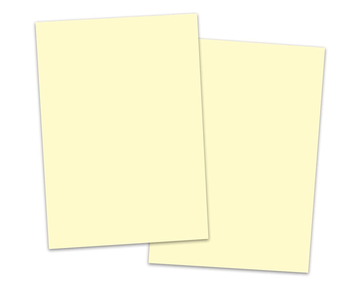 Briefpapier-Set Briefpapier mit Umschlag gelb Briefbogen einfarbiges Papier selbstklebende Umschlag Briefe Einladungen (250 Blätter + 250 Umschläge)