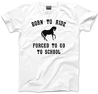 HotScamp Born to Ride Forced to Go to School Kids T Shirt Horse Rider Horsey Pony Stables 12 13 Years White Professionally printed on premium cotton jersey to withstand years of wear and tear. Hotscamp products have excellent reviews. All of our desi...