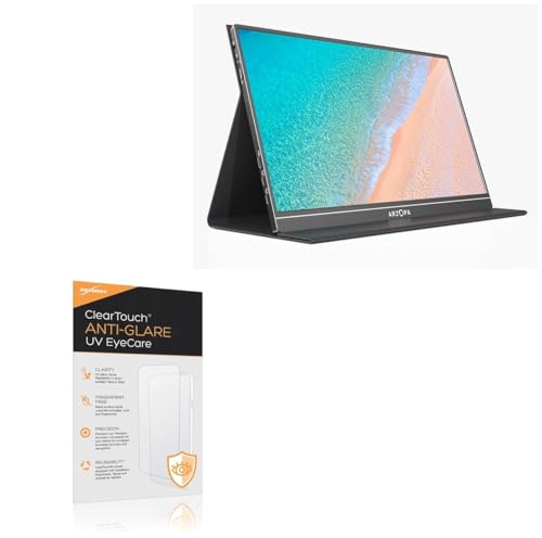 BoxWave Screen Protector Compatible With ARZOPA Portable Monitor S1 Table (15.6 in) - ClearTouch Anti-Glare Anti-UV EyeCare (2-Pack), Filters out Harmful Blue Light Reduce Fatigue