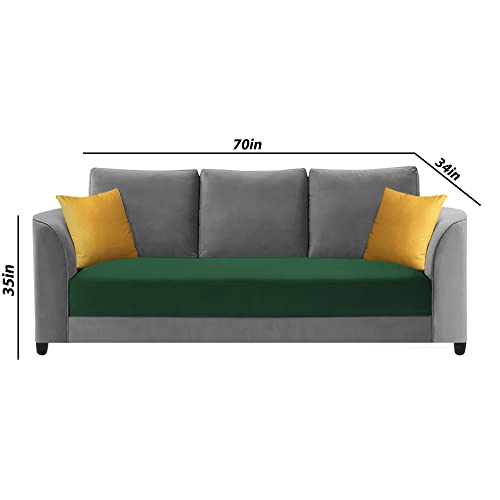 Image of Francis 3 Seater Sofa Set for Living Room (Green Grey Fabric)