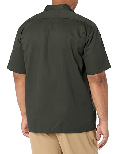 Image of Dickies Men's Short Sleeve Work Shirt - Durable Twill Button Down Shirts for Men, Lightweight Uniform for Daily Wear