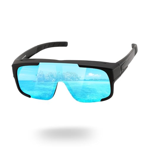 FEISEDY Polarized Fit Over Glasses Sunglasses for Men Women B0315