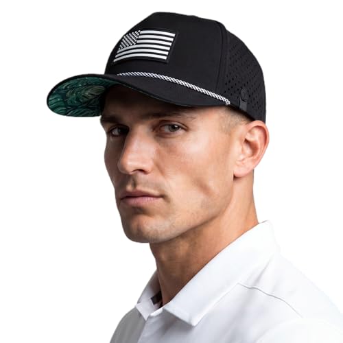 Image of TOP-EX Men's Cooling Golf Hat, Big Heads Tactical USA Flag Waterproof Cap