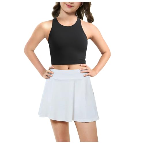 Image of Beat Street Girls Tank Tops - 2 Pack Double Lined Racerback Sleeveless Yoga Dance Crop Top - Made in USA