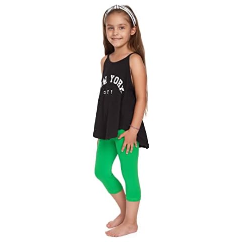 SOFTSAIL Girls 3/4 Capri Leggings Cover