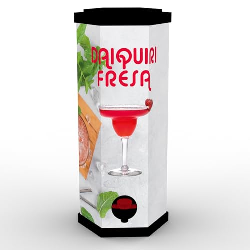 Daiquiri Fresa SIN ALCOHOL CHAPEAU – Puro sabor a fresa, sin culpa ni resaca | Bag in Box Hexagonal 3L | Cóctel sin azúcar añadido | Refrescante, suave y para todos