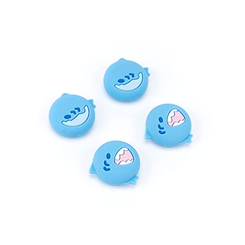GeekShare Cute Silicone Joycon Thumb Grip Caps, Joystick Cover Compatible with Nintendo Switch/OLED/Switch Lite,4PCS – Little Shark