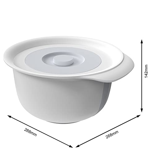 Rotho 1043302590 Fresh 2er-Set Schüssel 1.2l + 4l mit Deckel, Kunststoff
