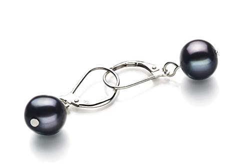 Kaitlyn Black 8-9mm A Quality Freshwater 925 Sterling Silver Cultured Pearl Set For Women4