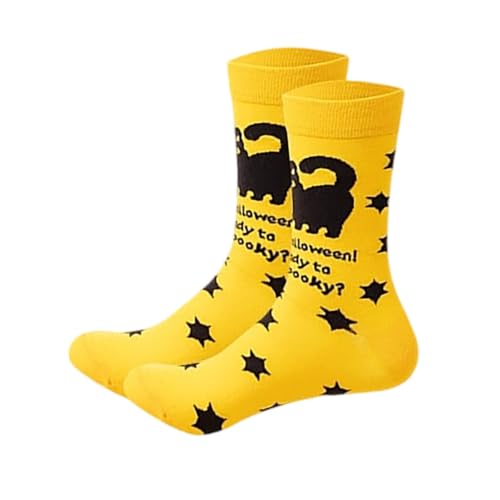 Funny Halloween Socks Womens Girls Novelty Crew Pumpkin Ghost Socks - image 1
