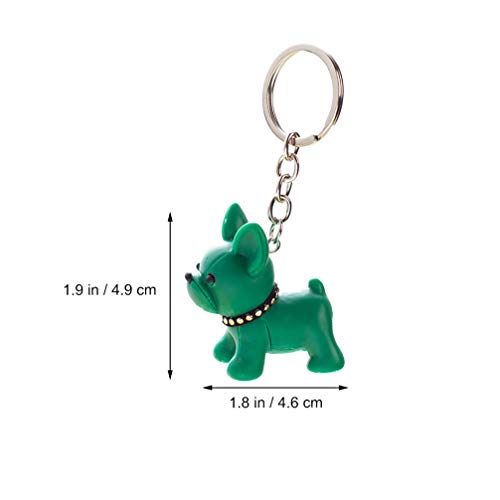 SOIMISS Pcs 2 Chaveiro Cão Francês Bull Dog Pingente Anel Chave Cão Animal de Estimação Memorial Jói