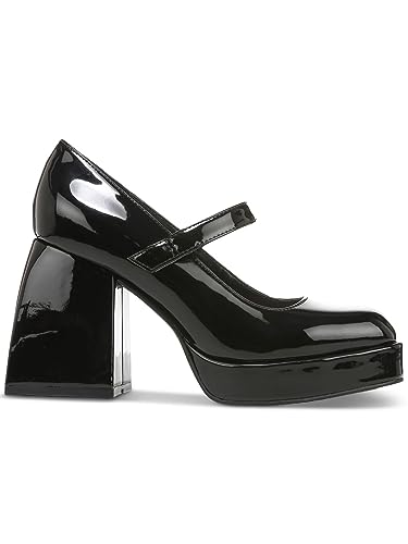 bar III Womens Nexie Faux Leather Stretch Mary Jane Heels Black 9 Medium (B,M)2