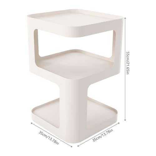 Table de chevet en métal blanc au design minimaliste et robuste