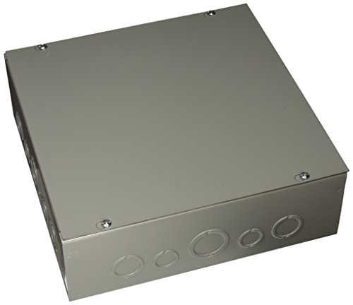 Hoffman Ase12X12X4 Pull Box, Screw Cover With Knockouts, Steel, 12" X 12" X 4", Gray #TOP1